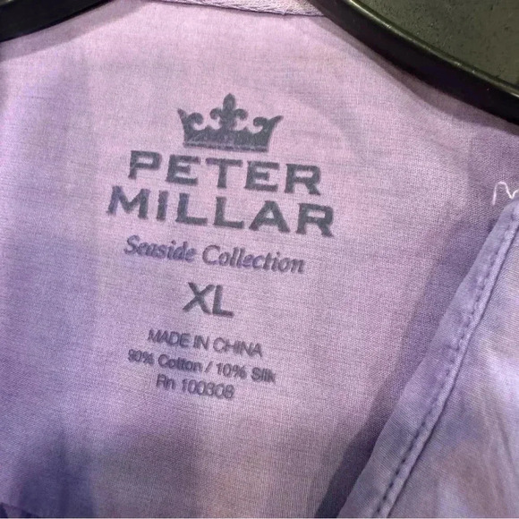 Peter Millar seaside collection men’s button up shirt lavender size XL - Picture 10 of 10